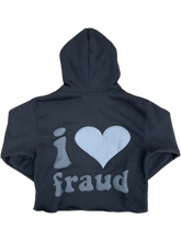 Load image into Gallery viewer, GRAY &#39;FRAUDSTAR V2&#39; HOODIE
