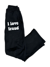 Load image into Gallery viewer, BLACK &#39;FRAUDSTAR&#39; PANTS
