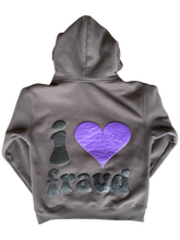 Load image into Gallery viewer, PURPLE &quot;FRAUDSTAR&quot; HOODIE

